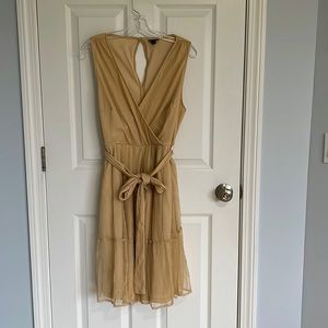 Gold dress.
